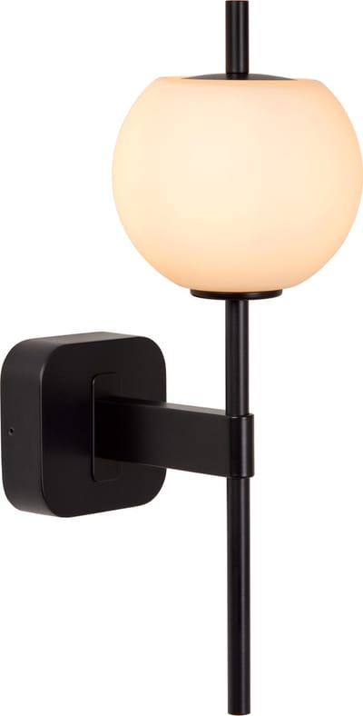 Lucide ELDA - Wandlamp Badkamer - 1xG9 - IP44 - Zwart
