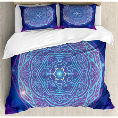 Boheemse 2/3-delige Boho Mandala Beddengoedset Twin Queen King Size Dekbed Dekbedovertrek en Kussensloop Zacht Beddengoed 70x133cm 2pcs