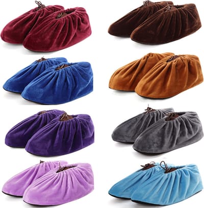 Overschoenen - Schoenovertrek - Schoenbeschermers -Stevige Schoenhoesjes - schoenovertrekken-schoenovertrekken herbruikbaar-herbruikbare stoffen overschoenen -8 Paar - 31,5 x 12cm - volwassen - Wasbaar - Sterk - Duurzaam - Antislip
