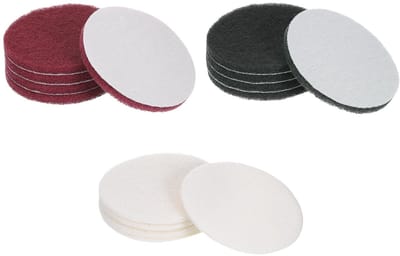Cosensi - Scrubbing Pad - Nylon Hoofdschoonmaak - 15 Pcs 5 Inch - Waterdicht en Oliebestendig - Effectieve Reiniger - Geschikt voor Drill - Rood/Gr...