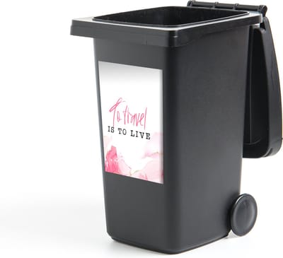 Container sticker Spreuken - Quotes - To travel is to live - Goud - 40x60 cm - Kliko sticker