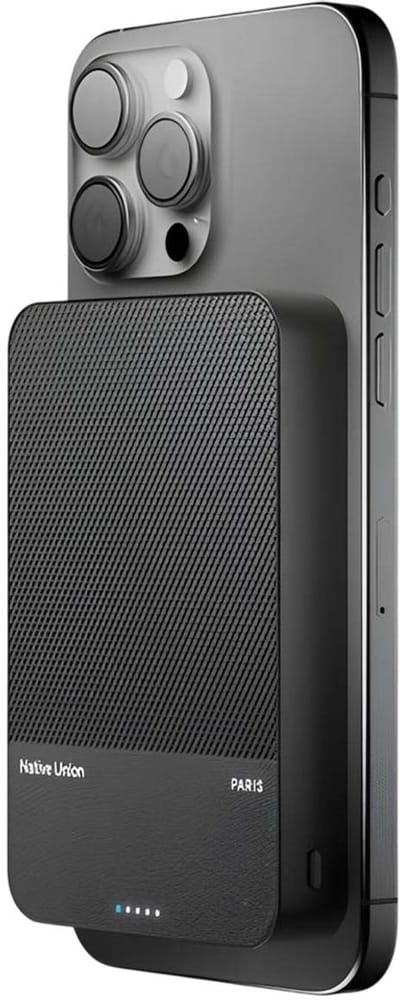 Native Union (Re)Classic Power Bank - Zwart - MagSafe - Qi2- 10000mAh