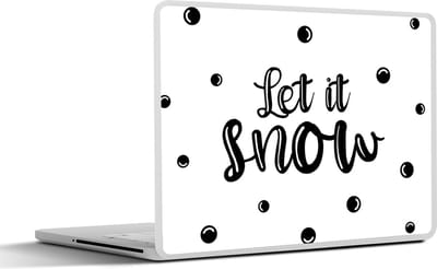 Laptop sticker - 13.3 inch - Kerstmis - Quotes - Spreuken - Let it snow - Winter - 31x22,5cm - Laptopstickers - Laptop skin - Cover