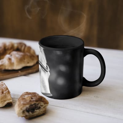 Magische Mok - Foto op Warmte Mokken - Koffiemok - Paard - Schimmel - Portret - Magic Mok - Beker - 350 ML - Theemok