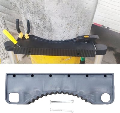 Ladderstabilisator - Ladderaccessoire Antislip mat - Veilige Werkhoogte - Boogvormig Ontwerp - 34 x 9 x 5 cm - Zwart