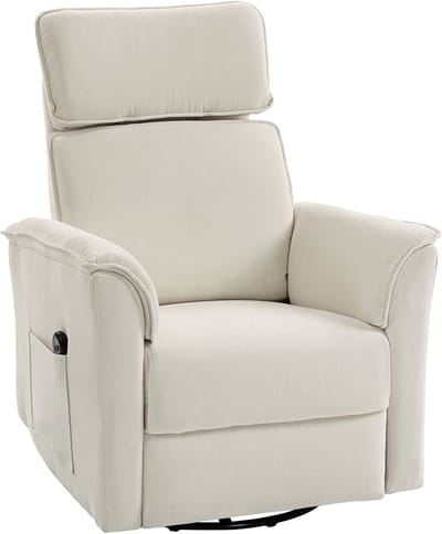 Fauteuil - Relaxzetel - Relaxstoel - Relaxfauteuil - Stoel - Met armleuning - Voor één Persoon - Fluweel - Crèmewit