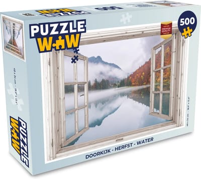 Puzzel Doorkijk - Herfst - Water - Legpuzzel - Puzzel 500 stukjes