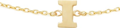 New Bling 9NBG-901I Gouden Armband met Letter I - 6mm - Ankerschakel - 16+1+1cm - Initiaal sieraad - 14 Karaat - Goud