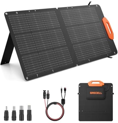 100W draagbaar opvouwbaar zonnepaneel met snellader en verstelbare standaard voor outdoor camping