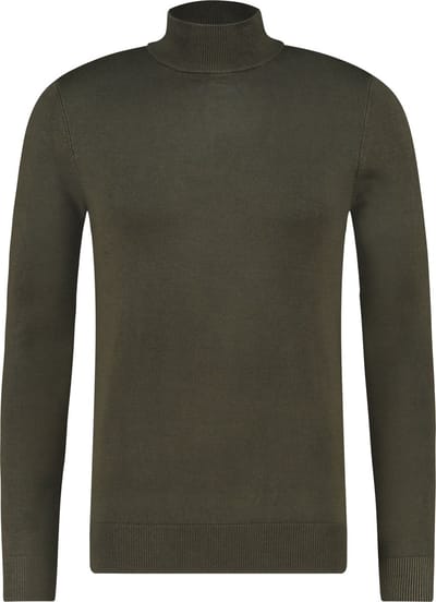 Purewhite - Heren Regular Fit Essential Trui - Groen - Maat XS