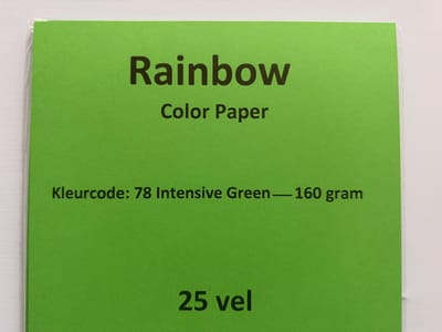 Rainbow KL-78 Intense groen 25 vel 160 gram papier