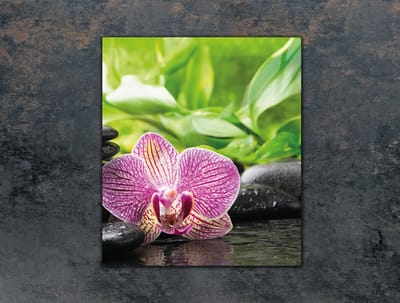 TMK ArtDeko Orchidea Serie - Glazen Snijplank - 45x52 cm - Veelzijdig Gebruik