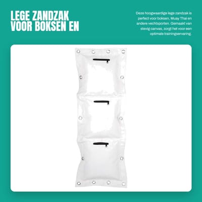 Dailygoods- Zandzak Hoogwaardige Ritssluiting - Zandzak met Drievoudige Zak - Kickboksen - Muay Thai - Vechtsport - Afmetingen 40 x 40 cm - Slagzak