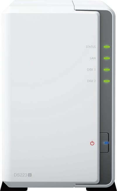 Synology DS223j - NAS - Western Digital RED 16TB (2x 8TB) - Wit