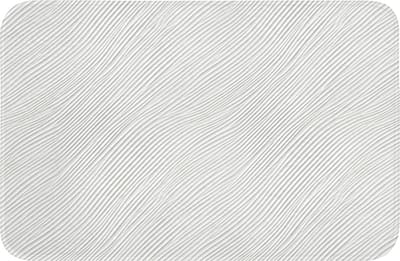WC mat 60x40 cm - Antislip - Golven - Ribbels - Wit - Toiletmat - Vloermat - Douchemat - Toilet tapijt - Toiletmatten