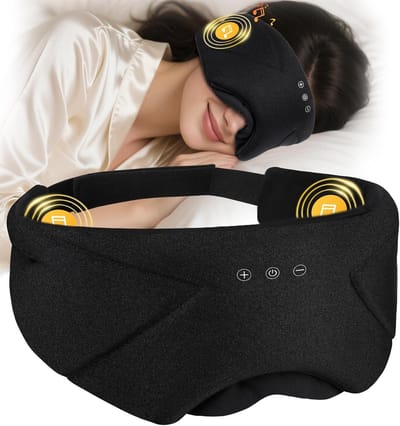 Donsachtig slaapmasker met Bluetooth koptelefoon voor ultieme donkerte en comfort, ideaal voor mannen en vrouwen, perfect voor een goede nachtrust en ontspanning