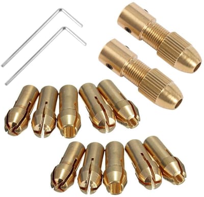Dailygoody - Kleine elektrische boortang - Micro Twist Drill - 3,17 mm spantang set - Geschikt voor handboormachine - Perfect voor hobbyisten - Boren