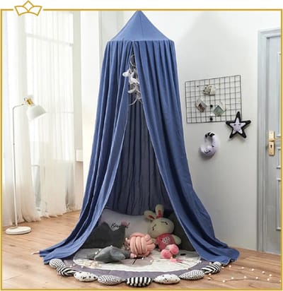 ATTREZZO® Klamboe - Hoogte 250 cm - Donkerblauw - Kinderkamer - Babykamer