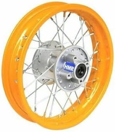 Stalen Velg Achter - Dirt Bike Wiel - Cross Motor Rijden - 12mm As Geschikt - 14 Inch - Geel