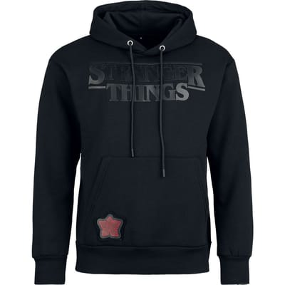 Stranger Things Trui met capuchon - Heat Logo - Black On Black - M tot L - voor Mannen - zwart