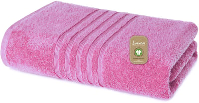 Lavea® 1 Saunahanddoek 80x200 cm van 100% biologisch katoenen badstof, zacht en absorberend, voor thuis, hotel en spa – ook ideaal als douchehanddoek – Koraal