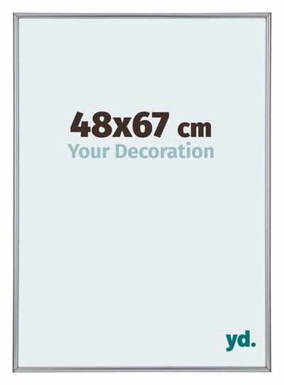 Your Decoration - Puzzellijst 48x67 cm - Zilver Hoogglans - Puzzellijst 500-1000 stukjes - Kunststof Fotolijst - Annecy