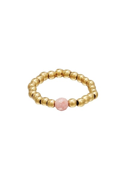 Teenring kralen Pink & Gold Hematiet 14