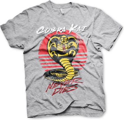 Cobra Kai Never Dies T-shirt, grijs gemêleerd