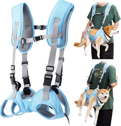 Draagtas voor Honden en Katten - Verstelbare Ademende Schouderassistente Rugzak voor Gehandicapte Huisdieren