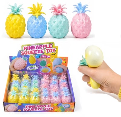Ananas Squishy stressbal - 1 exemplaar - Langzaam Stijgende Deompressie Squishy Ananas Voor Kinderen En Volwassenen, Super Zachte Anti-Stress Knijpballen, Sensorisch Speelgoed Verlichten Spanning, Angst Verbeteren Focus