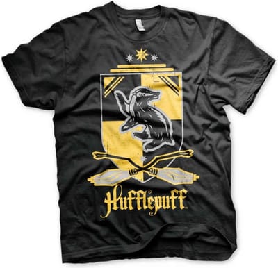 Harry Potter Hufflepuff Heren T-shirt - zwart - M