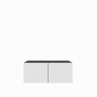 TV-kast Leo 1x100 cm (zwart + wit)
