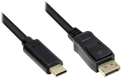 USB-C naar DisplayPort actieve kabel met DP Alt Mode (4K 60 Hz) / zwart - 10 meter