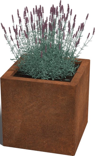 Cortenstaal plantenbak - Vierkant - 40x40x40cm - Roestkleur - Zonder bodem - MySteel