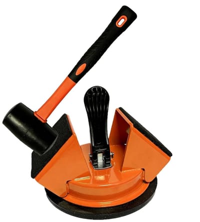Laminaat Gereedschap - Vloer Reparatie - Vloer Installatie - Zuignap Met Hamer - 13x13x11cm - Zilver