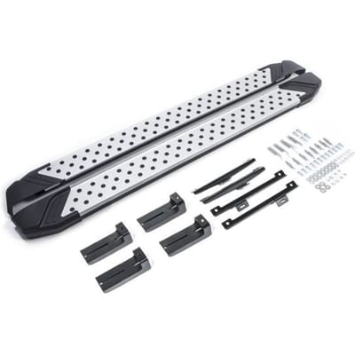 J&;JAUTOMOTIVE Aluminium treeplanken Volkswagen Tiguan - 2 stuks - ABE certificaat - Zwart