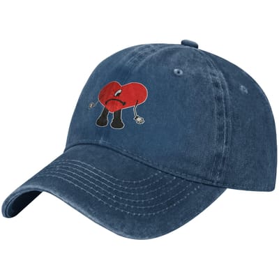 Bad Bunny Album Baseballpetten Vintage Verweerd Denim Puerto Ricaanse Rapper Zonneklep Uniseks Buiten Lopen Golf Cadeau Petten Pet One Size gray