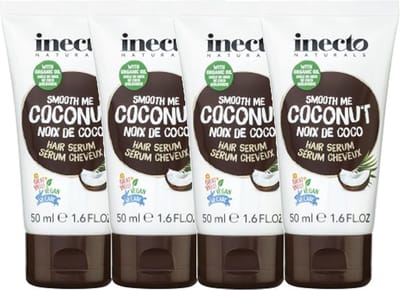 Inecto – Coconut Hair Serum – 4 pak – Hydraterend – Kokosolie – Droog haar
