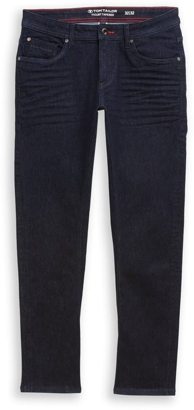 Tom Tailor - TTCURT TAPERED jeans met stretch - Maat 29/32 - Rinsed Blue Denim