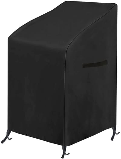 FEROCITY - Tuinstoelhoes - 100 cm x 75 cm x 60 cm - Stofdicht - Waterdicht, UV-bestendig - Polyester - Zwart
