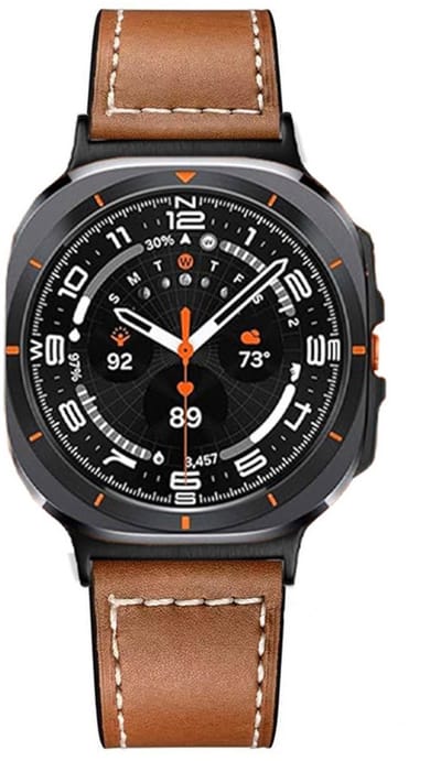 Leren bandje - geschikt voor Samsung Galaxy Watch Ultra (47mm) / Ultra 2025 (47mm) - bruin