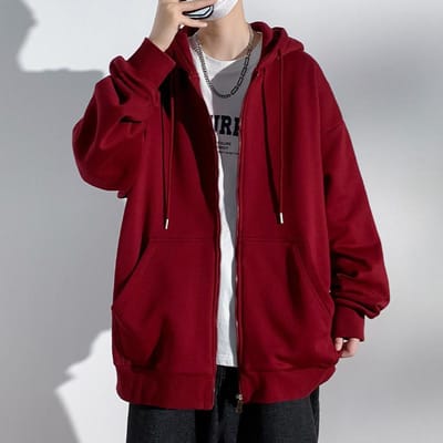 Pull à capuche automne et hiver pour homme, style universitaire, tendance, version coréenne, veste décontractée épaisse en polaire pour étudiant XXL gray