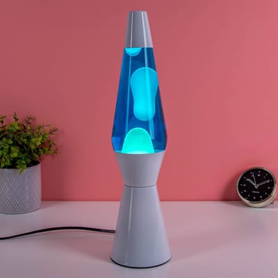 Bullet lavalamp wit met witte lava van Fisura