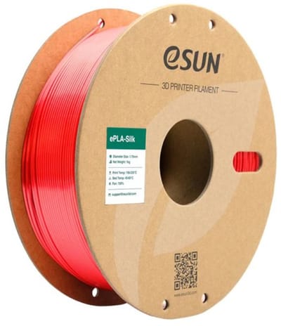 eSun ePLA-Silk Rood / Red - 1 kg - 1.75 mm - 3D printer en 3D pen filament