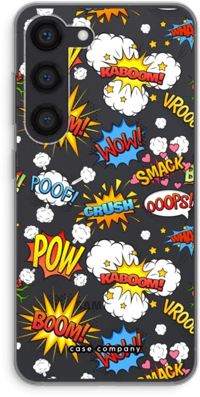 Case Company® - Hoesje geschikt voor Samsung Galaxy S23 hoesje - Pow Smack - Soft Cover Telefoonhoesje - Bescherming aan alle Kanten en Schermrand