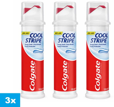 Colgate Cool Stripe Tandpasta 3 x 100 ml – 3 Stuks – Fluoride – Fresh Breath – Cavity Protection