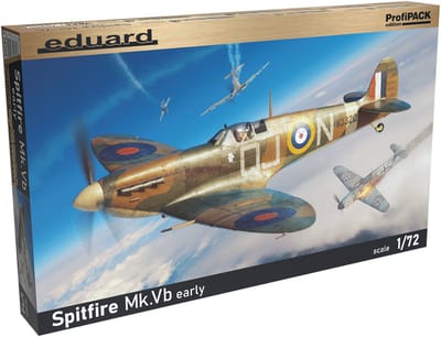 Eduard Modelbouwpakket Vliegtuigen - 70205 Supermarine Spitfire Mk. Vb Early - ProfiPACK Edition - Brits Propellervliegtuig Plastic - 1:72 - Modelbouw