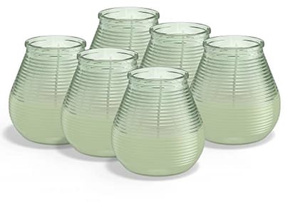 Buiten kaarsen met Citronella - Groene kaarsen - 6 stuks - 40 uur brandduur - Natuurlijke extracten voor buitengebruik