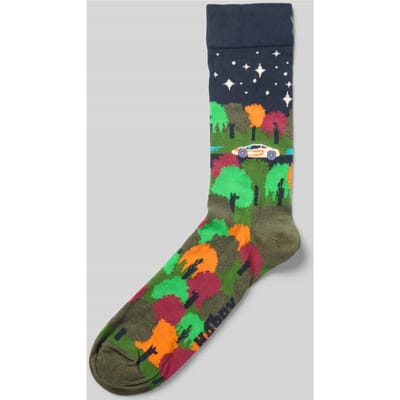 Sokken met motiefstitching, model 'Night Driving'