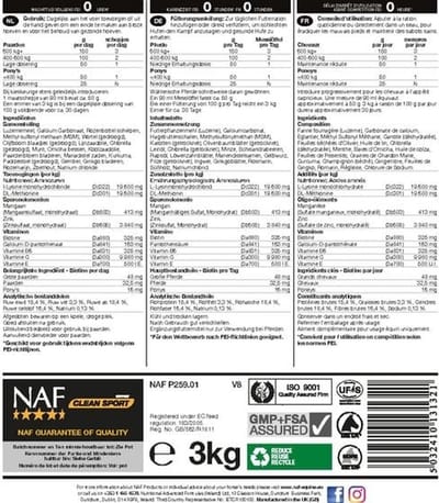 NAF - Pro Feet Pellets - Hoeven - 3 kg